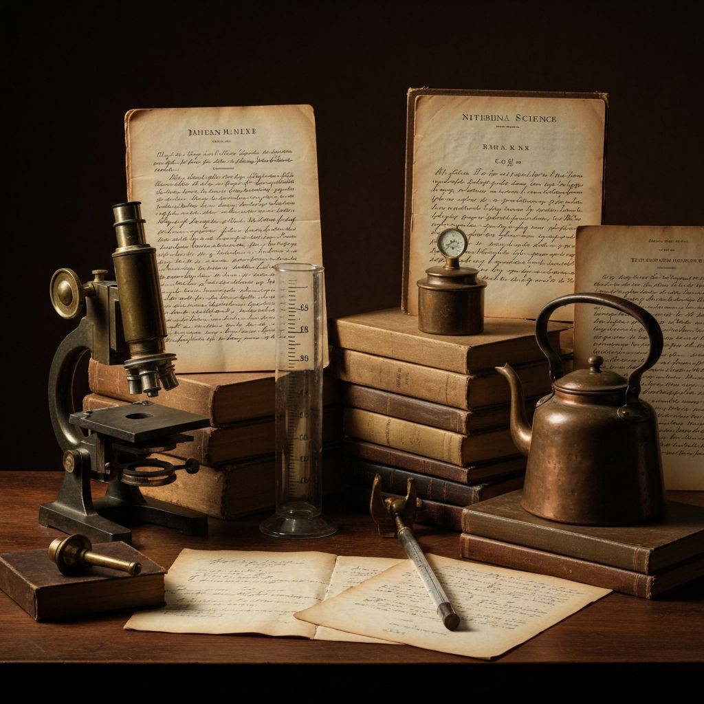 Historical scientific instruments and documents representing the evolution of nutritional science